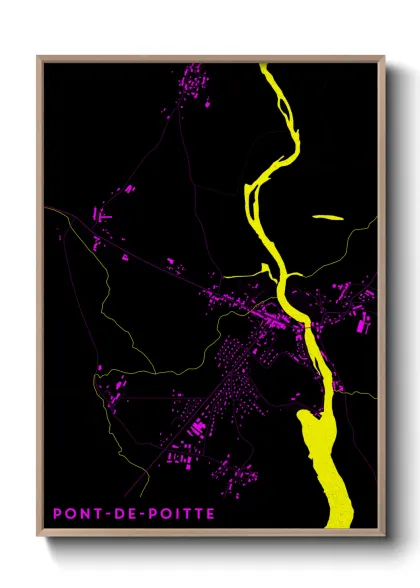 Une affiche de carte sur Pont-de-Poitte