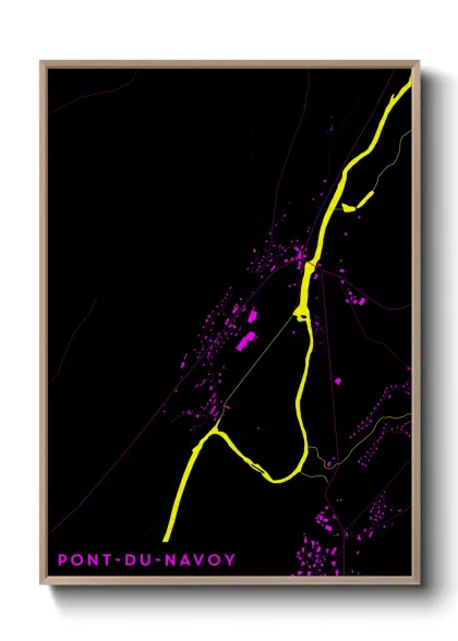 Une affiche de carte sur Pont-du-Navoy