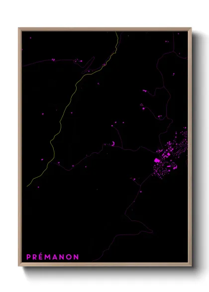 Une affiche de carte sur Prémanon