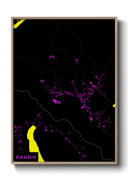 Une affiche de carte sur Rahon