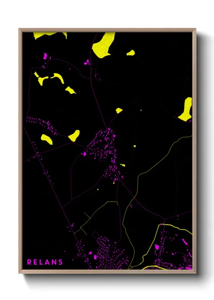 Une affiche de carte sur Relans