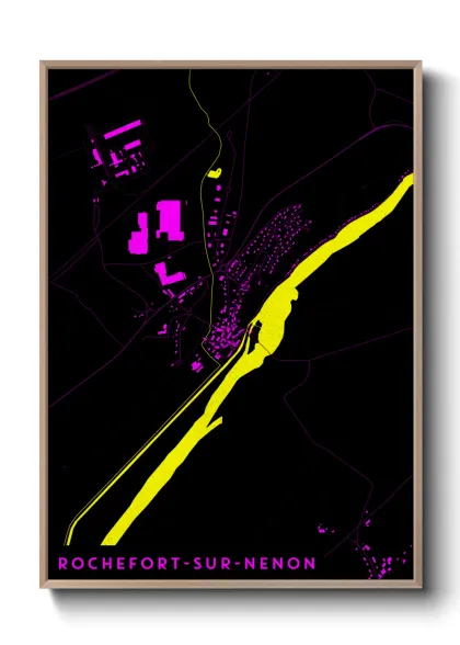 Une affiche de carte sur Rochefort-sur-Nenon
