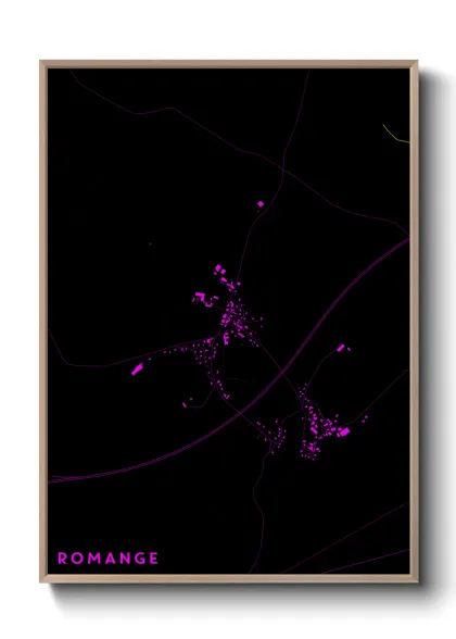 Une affiche de carte sur Romange