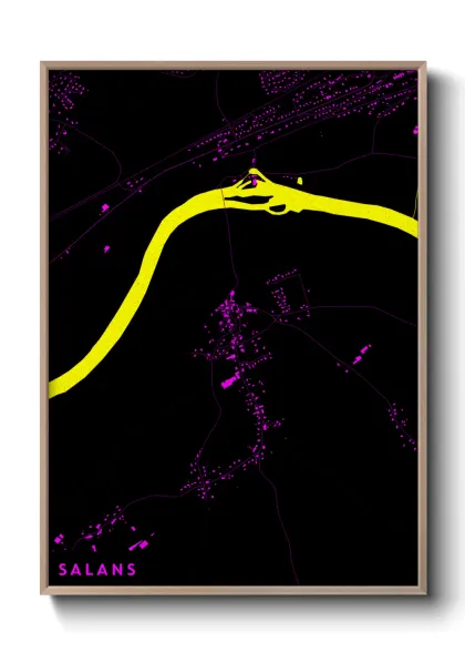 Une affiche de carte sur Salans