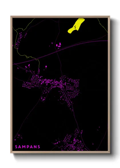 Une affiche de carte sur Sampans