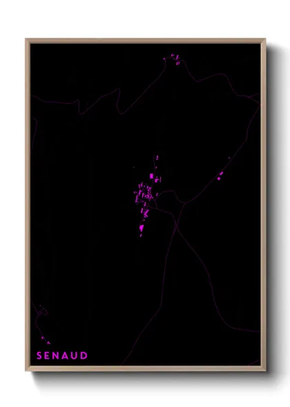 Une affiche de carte sur Senaud