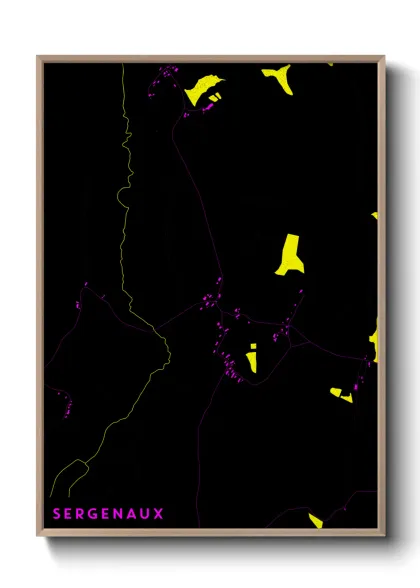 Une affiche de carte sur Sergenaux