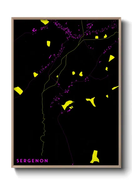 Une affiche de carte sur Sergenon