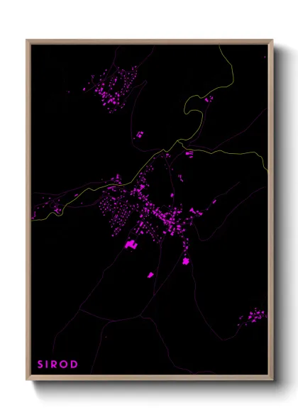 Une affiche de carte sur Sirod