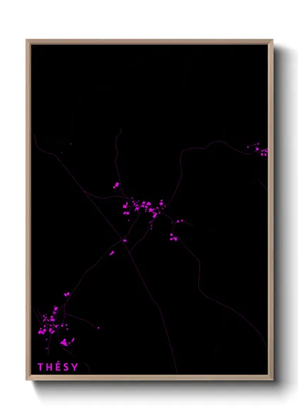 Une affiche de carte sur Thésy