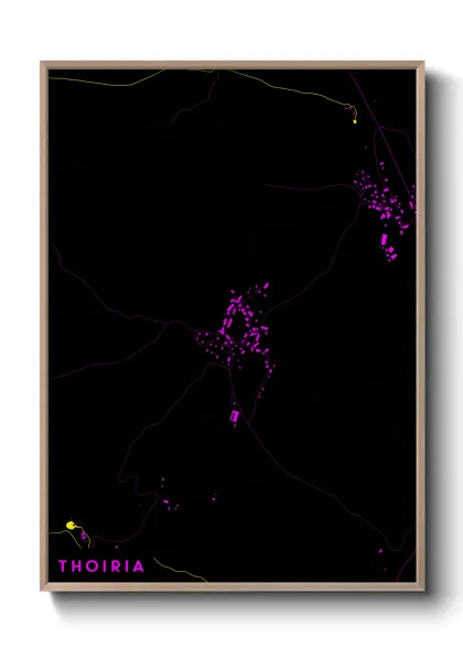 Une affiche de carte sur Thoiria