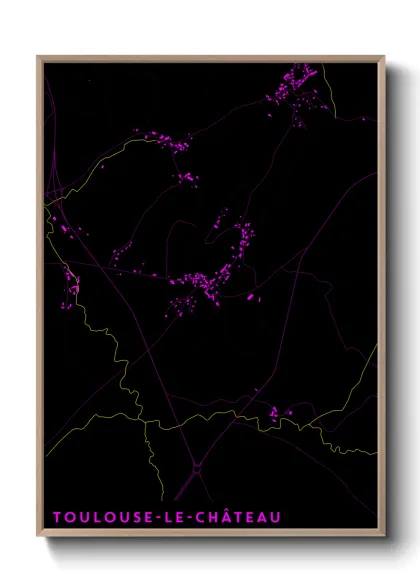 Une affiche de carte sur Toulouse-le-Château