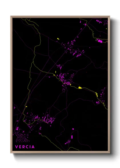 Une affiche de carte sur Vercia