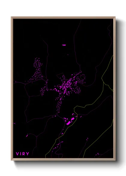 Une affiche de carte sur Viry