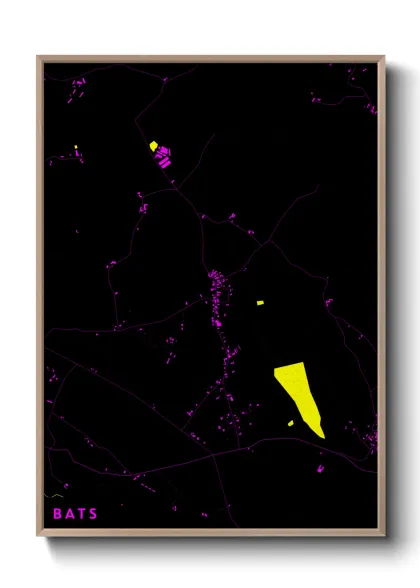 Une affiche de carte sur Bats