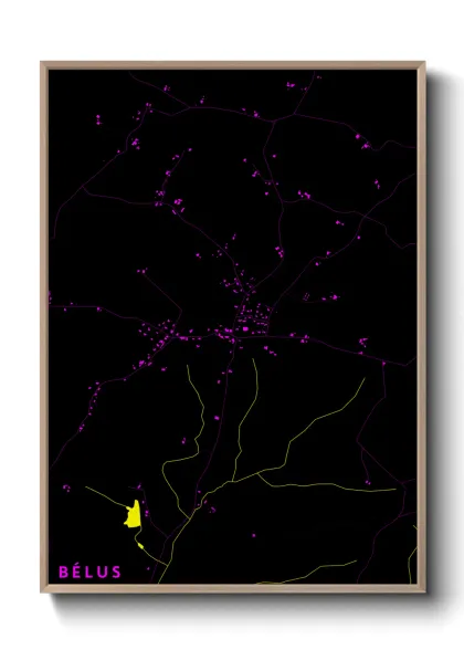 Une affiche de carte sur Bélus