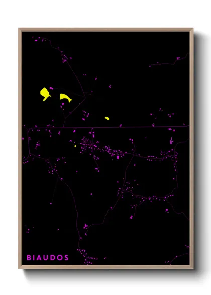 Une affiche de carte sur Biaudos