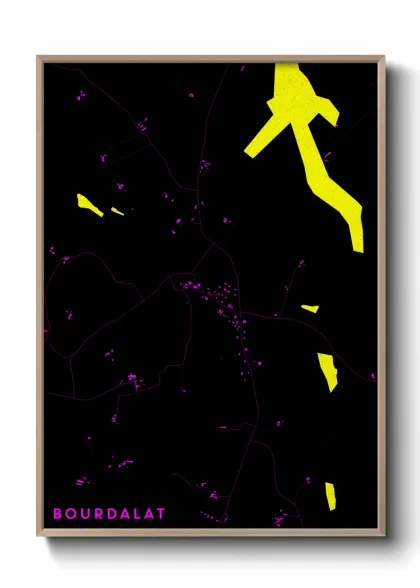 Une affiche de carte sur Bourdalat