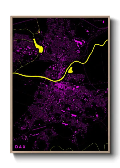 Une affiche de carte sur Dax