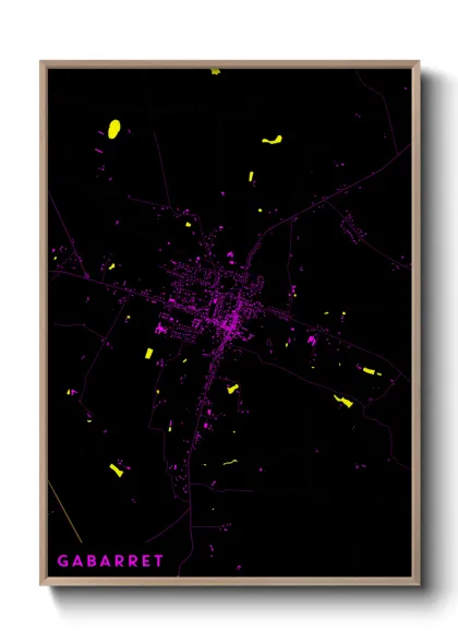 Une affiche de carte sur Gabarret