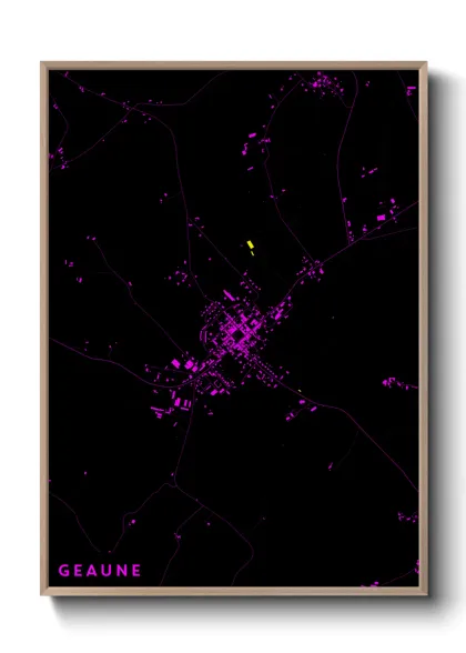 Une affiche de carte sur Geaune