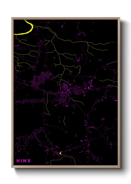 Une affiche de carte sur Hinx