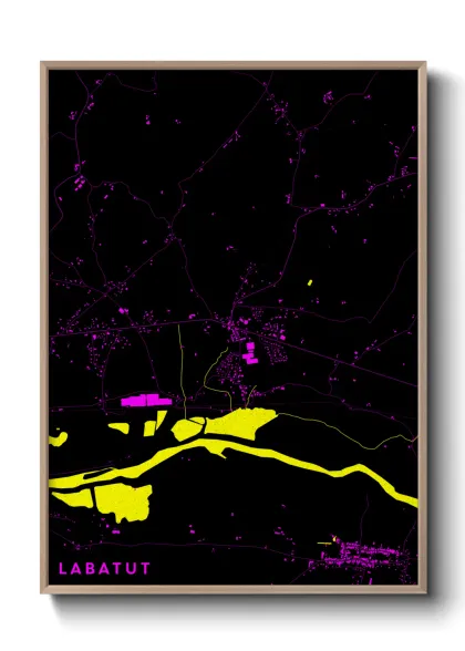 Une affiche de carte sur Labatut