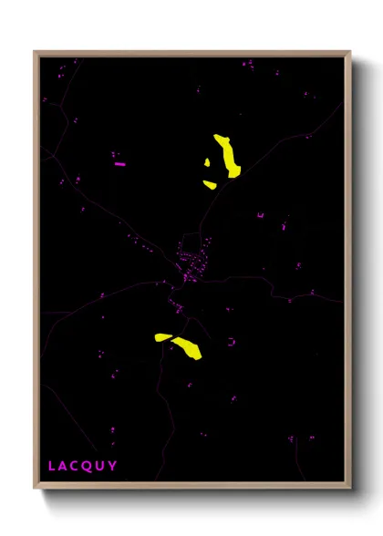 Une affiche de carte sur Lacquy