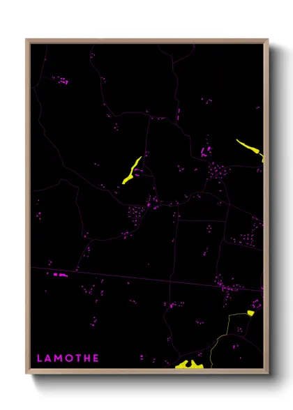 Une affiche de carte sur Lamothe