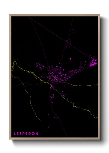 Une affiche de carte sur Lesperon