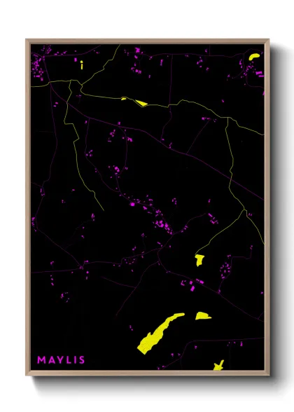 Une affiche de carte sur Maylis