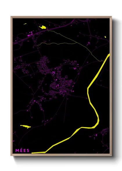 Une affiche de carte sur Mées
