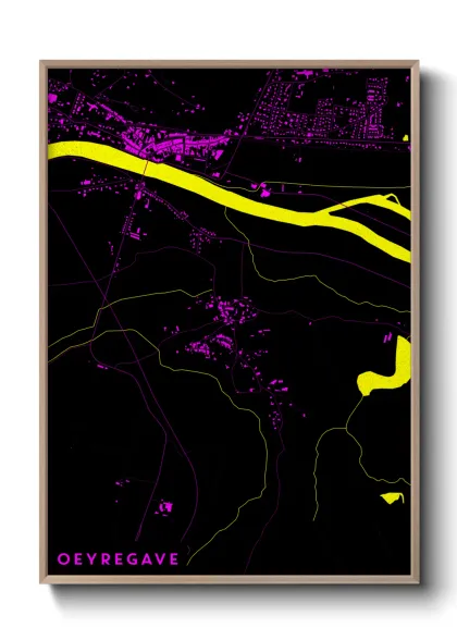 Une affiche de carte sur Oeyregave