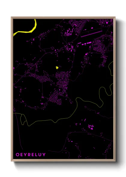 Une affiche de carte sur Oeyreluy