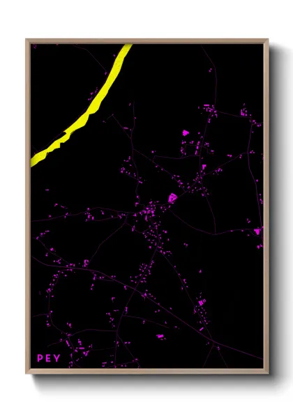 Une affiche de carte sur Pey