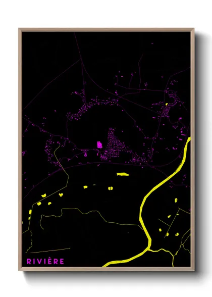 Une affiche de carte sur Rivière