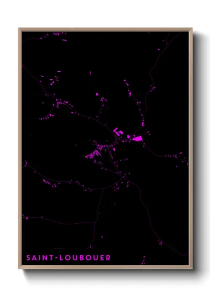 Une affiche de carte sur Saint-Loubouer