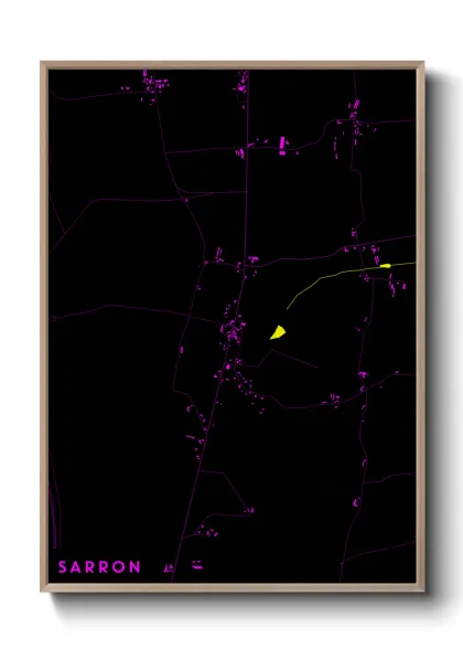 Une affiche de carte sur Sarron