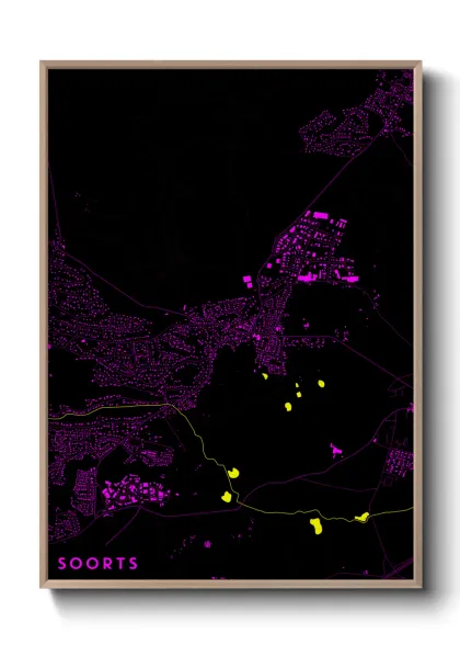 Une affiche de carte sur Soorts