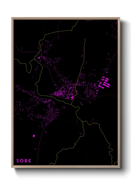 Une affiche de carte sur Sore