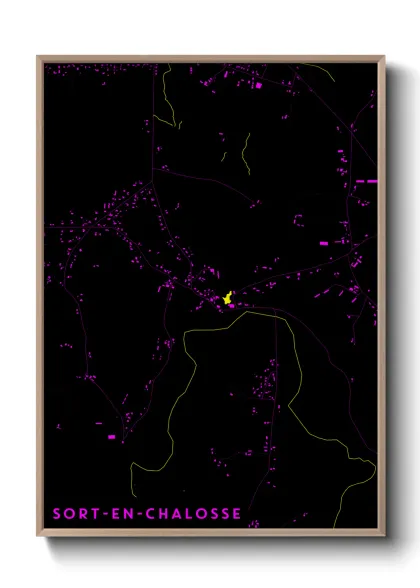 Une affiche de carte sur Sort-en-Chalosse