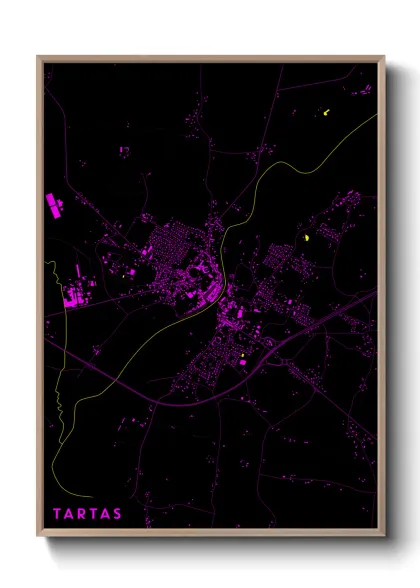 Une affiche de carte sur Tartas