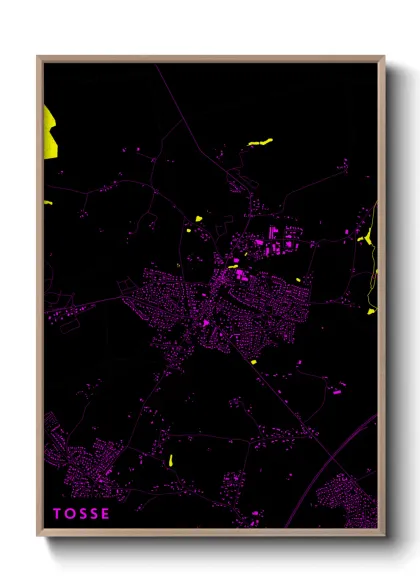 Une affiche de carte sur Tosse