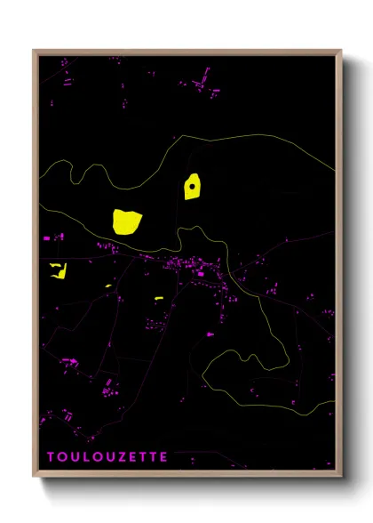 Une affiche de carte sur Toulouzette