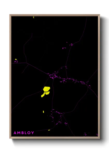 Une affiche de carte sur Ambloy