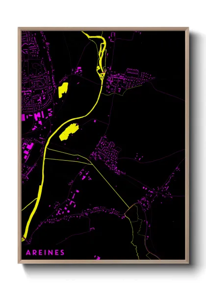 Une affiche de carte sur Areines