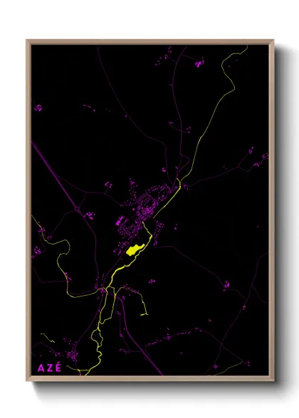 Une affiche de carte sur Azé