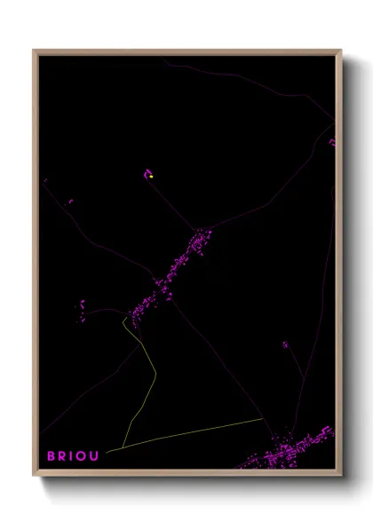 Une affiche de carte sur Briou