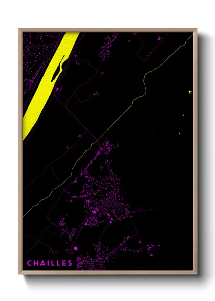 Une affiche de carte sur Chailles
