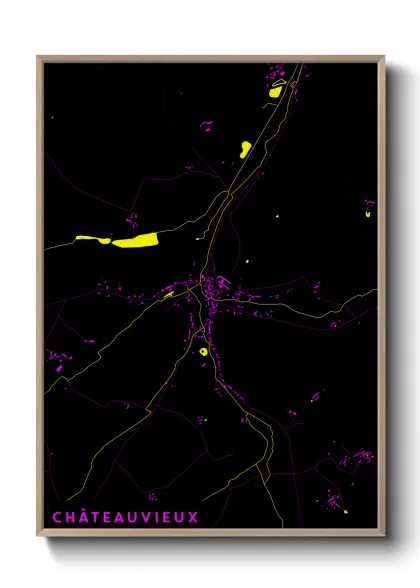 Une affiche de carte sur Châteauvieux
